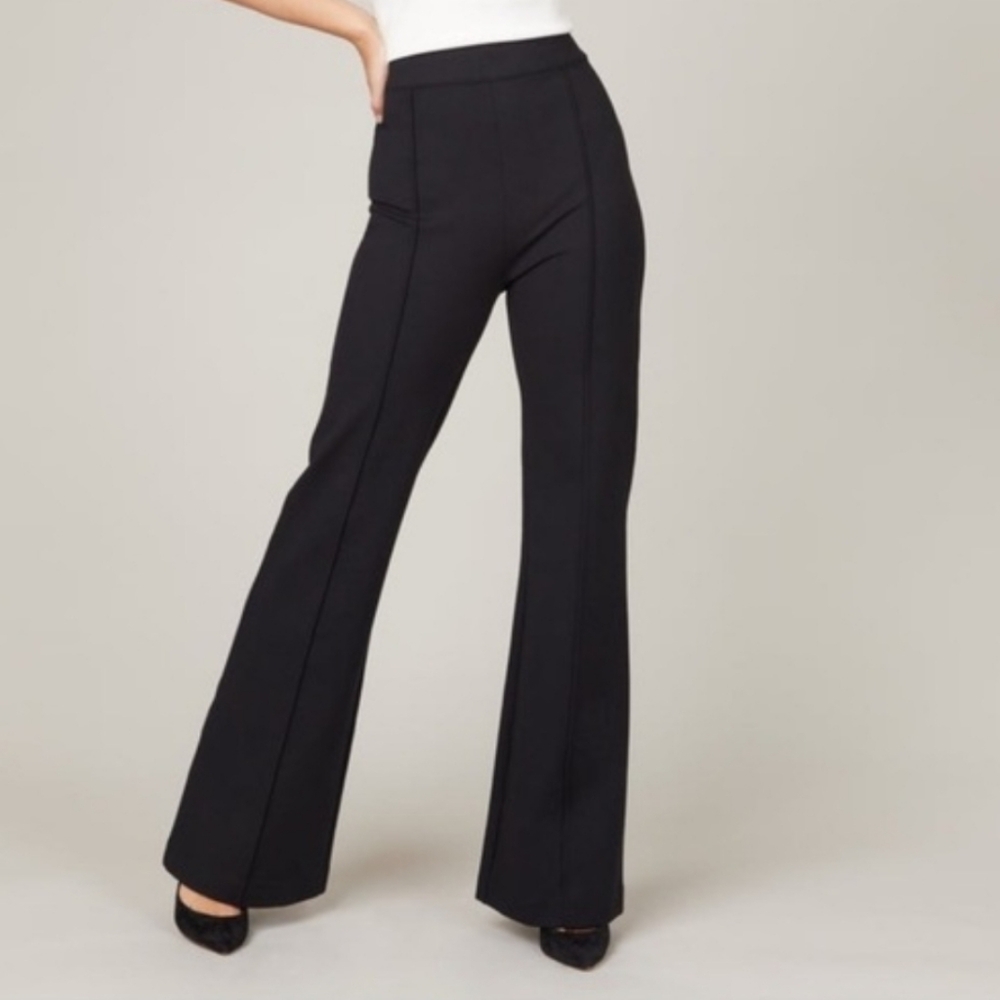SPANX Black Flare Ponte Pants, Size 1X